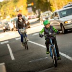 Family Biking in Arlington, Bike lane