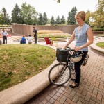 Elizabeth with her bike