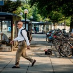 Pedestrian near Bus stop, Arlington County