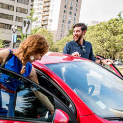 professionals using a carpool, safetrack